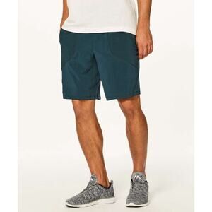 Lululemon Men’s Size Medium Schema Shorts 6” Teal Linerless Running Activewear